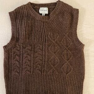 Pink Rose Women's Chocolate Knit Sleeveless Sweater